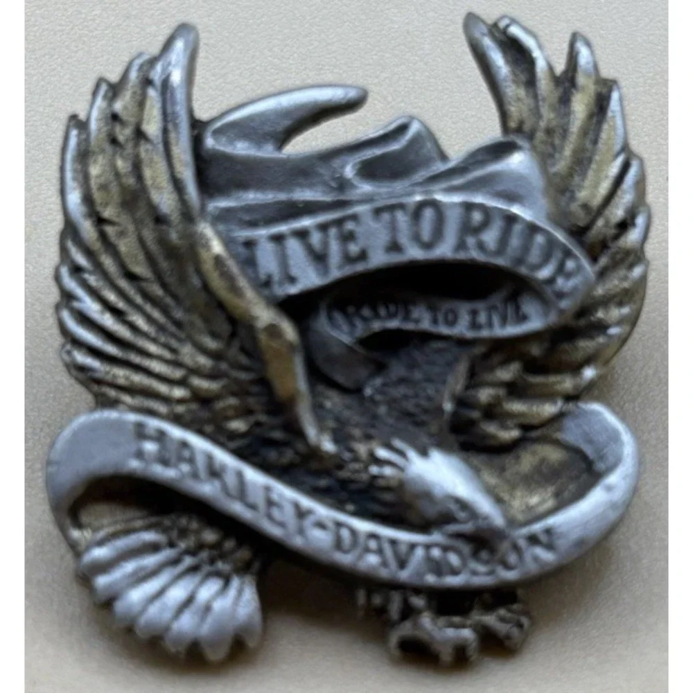 Harley-Davidson‎ Live to Ride Ride to Live Eagle Pin Vintage 1990's